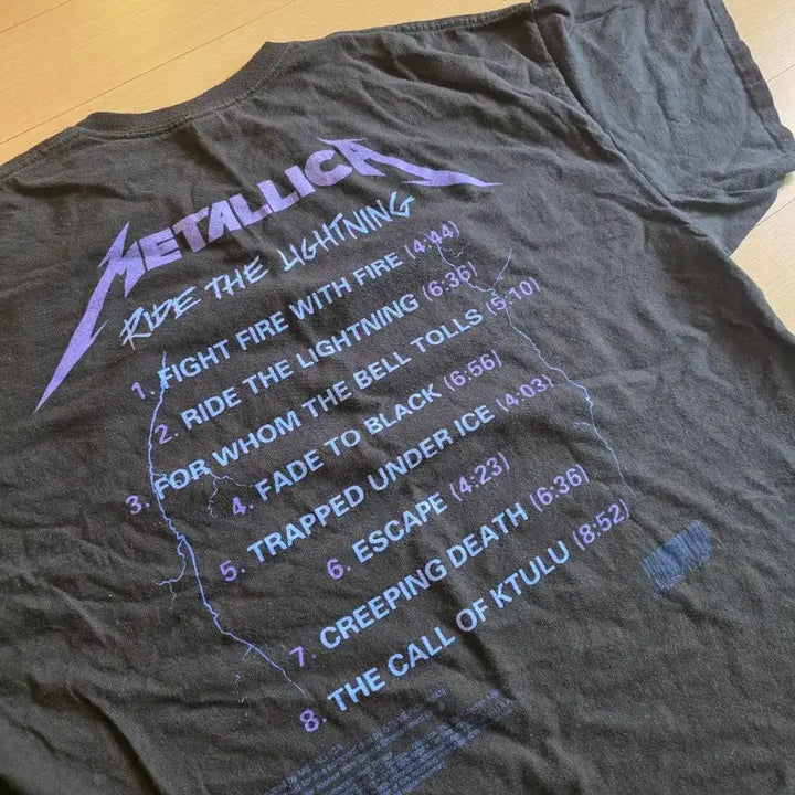 [BUNJANG] Metallica Ride the Lightning T-shirt / [2xl] 메탈리카 오리지널 밴드 반팔티