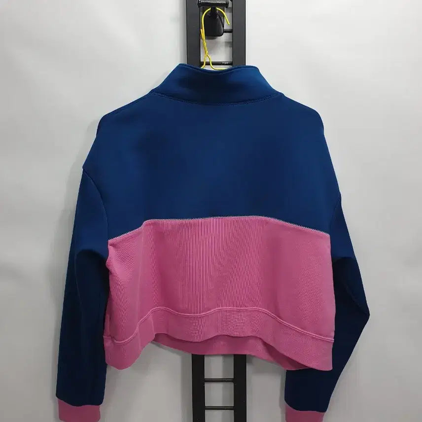 [BUNJANG] Nike Pro Icon Clash Crop Top - Pink/Navy, Size L / 나이키 프로 반집업 크롭 티셔츠 아이콘클래쉬 핑크 네이비 L