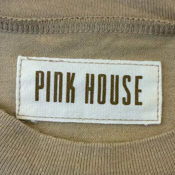 [BUNJANG] Pink House Flower Printed T-shirt / 핑크 하우스 플라워 프린티드 티셔츠