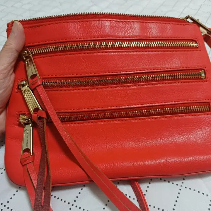 [SOLD OUT] 레베카밍코프 소가죽 금장 레드 크로스백
