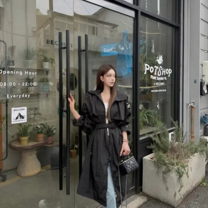 [BUNJANG] Mong Style Black Windbreaker Jacket / 수입의류 몽 st 바람막이