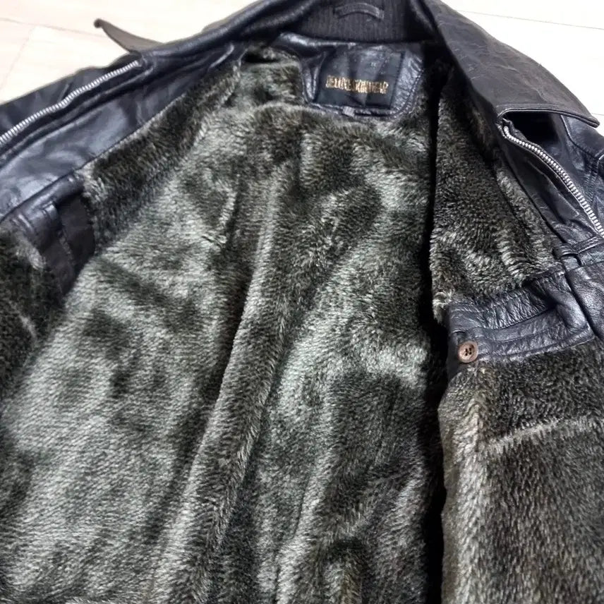 [BUNJANG] Deluxe Skinwear 90s Leather Jacket / 일본산 90sDeluxe Skinwear 무스탕 가죽 자켓(95-100)