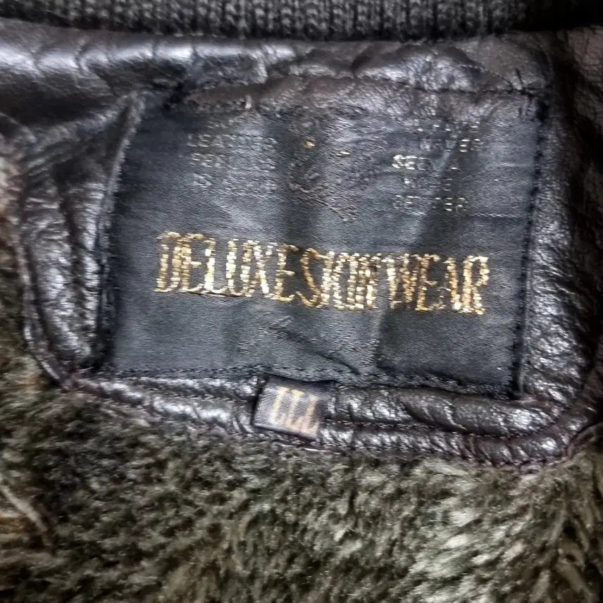 [BUNJANG] Deluxe Skinwear 90s Leather Jacket / 일본산 90sDeluxe Skinwear 무스탕 가죽 자켓(95-100)
