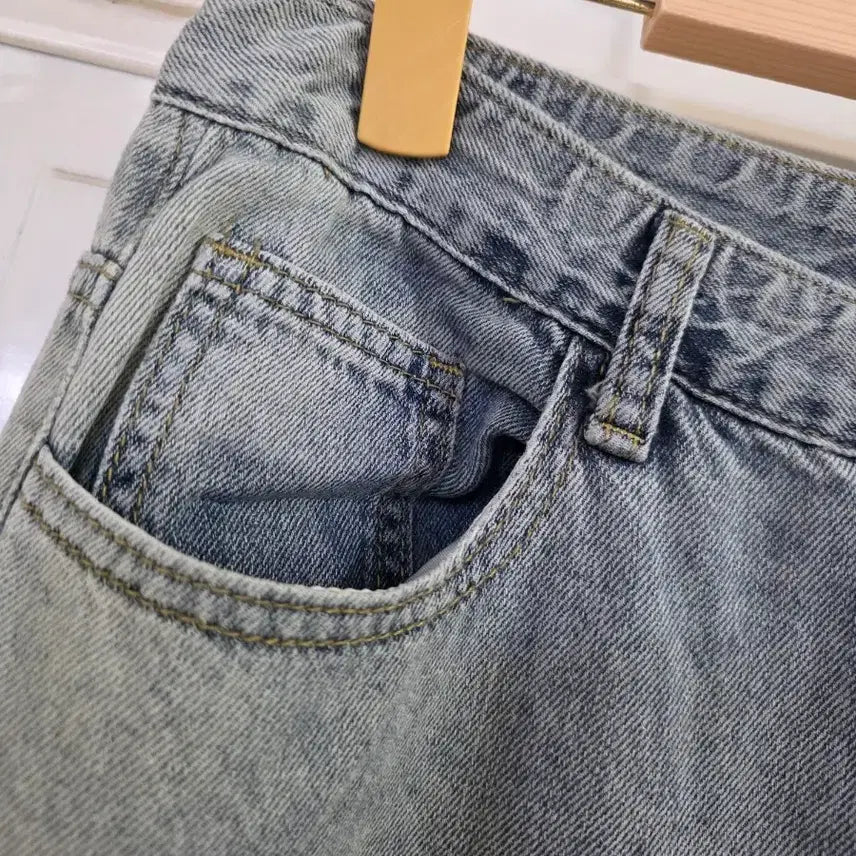 [BUNJANG] Spandex Wide Leg Jeans / 봄  여름  스판  고급스러운 청통바지