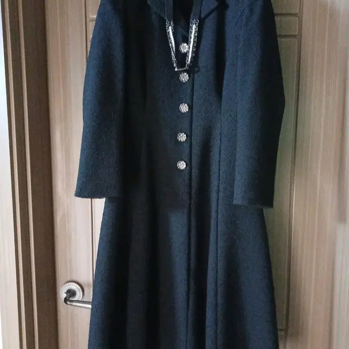 [BUNJANG] Jigott Wool Long Coat Navy / 지고트 롱 기장 모직 코트 네이비 55