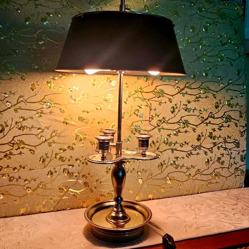 [BUNJANG] French Empire Vintage Table Lamp / 1900년대 프랑스제국 빈티지엔틱골동품/2구 탁상용스탠드/촛대3구
