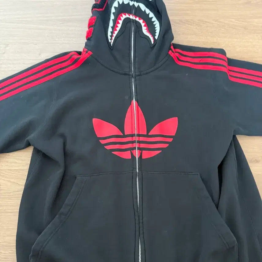 [SOLD OUT] 아디다스 x 베이프 콜라보 후드집업 xxl