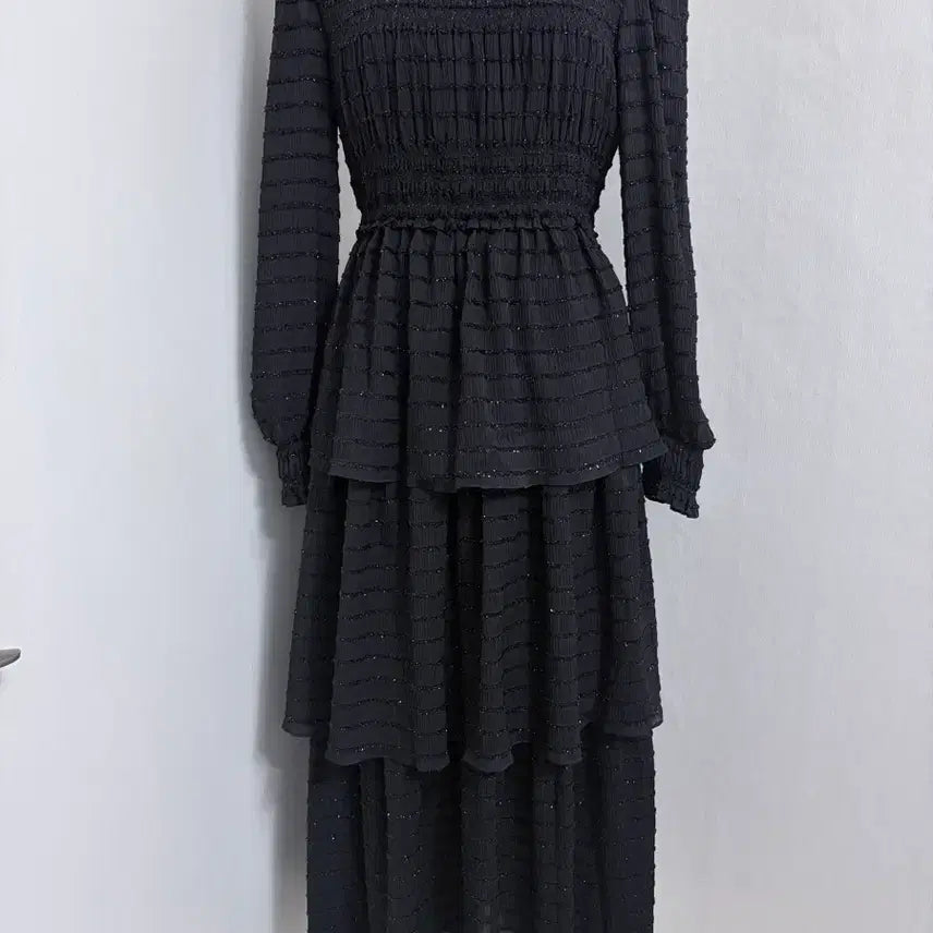 [BUNJANG] Maje Lace Chiffon Long Dress / 마쥬 레이스 쉬폰 롱 원피스