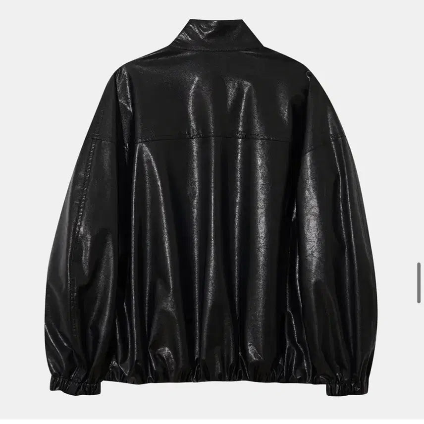 [BUNJANG] Le Highneck Leather Jacket Black Leather Jacket / 르 하이넥 레더자켓 블랙 가죽자켓