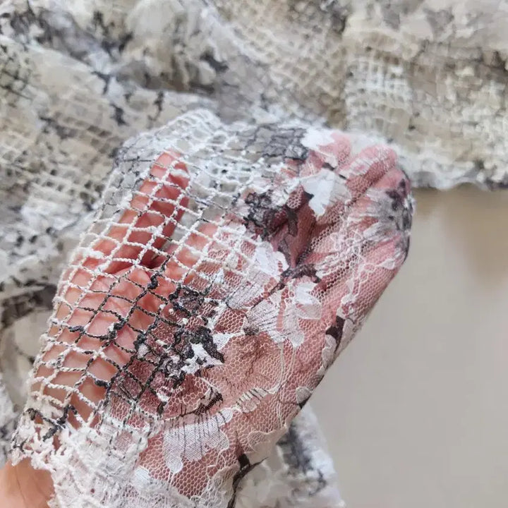 [BUNJANG] Flower Lace Short Jacket / 플라워 레이스 숏 자켓