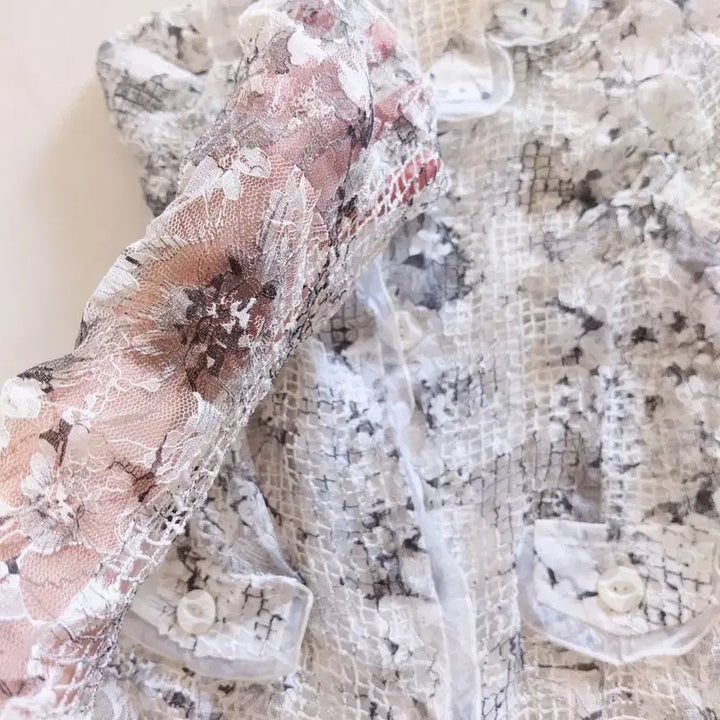 [BUNJANG] Flower Lace Short Jacket / 플라워 레이스 숏 자켓
