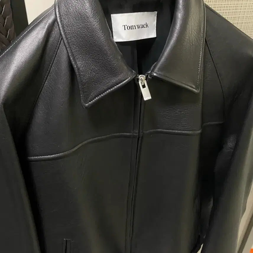 [SOLD OUT] 토니웩 빈티지 램 레더 블루종 L