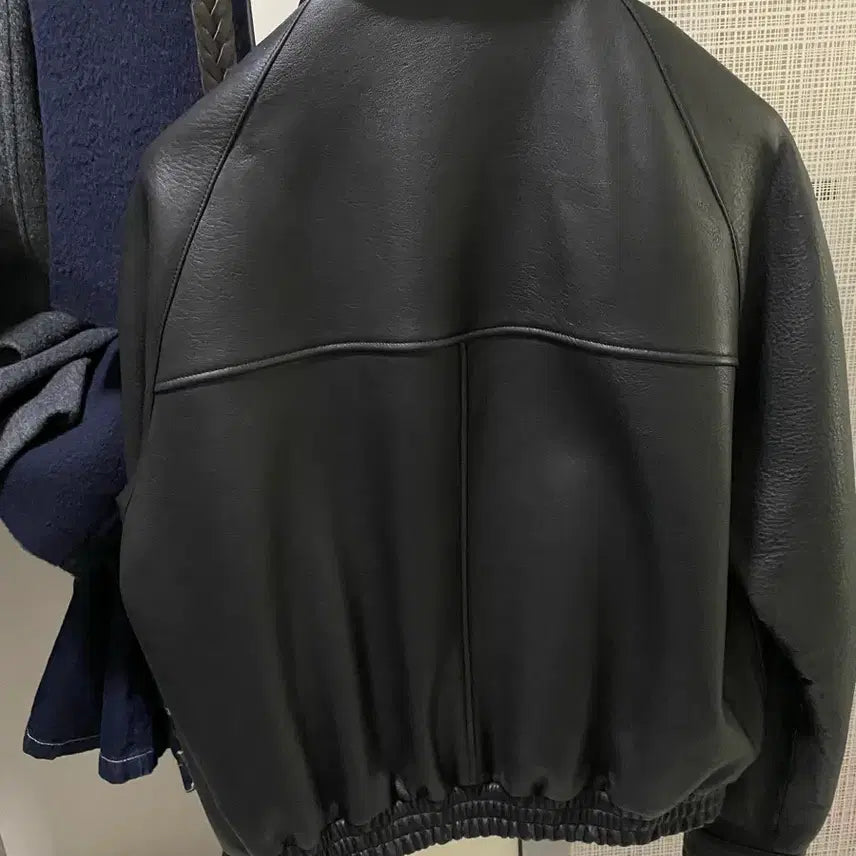 [SOLD OUT] 토니웩 빈티지 램 레더 블루종 L