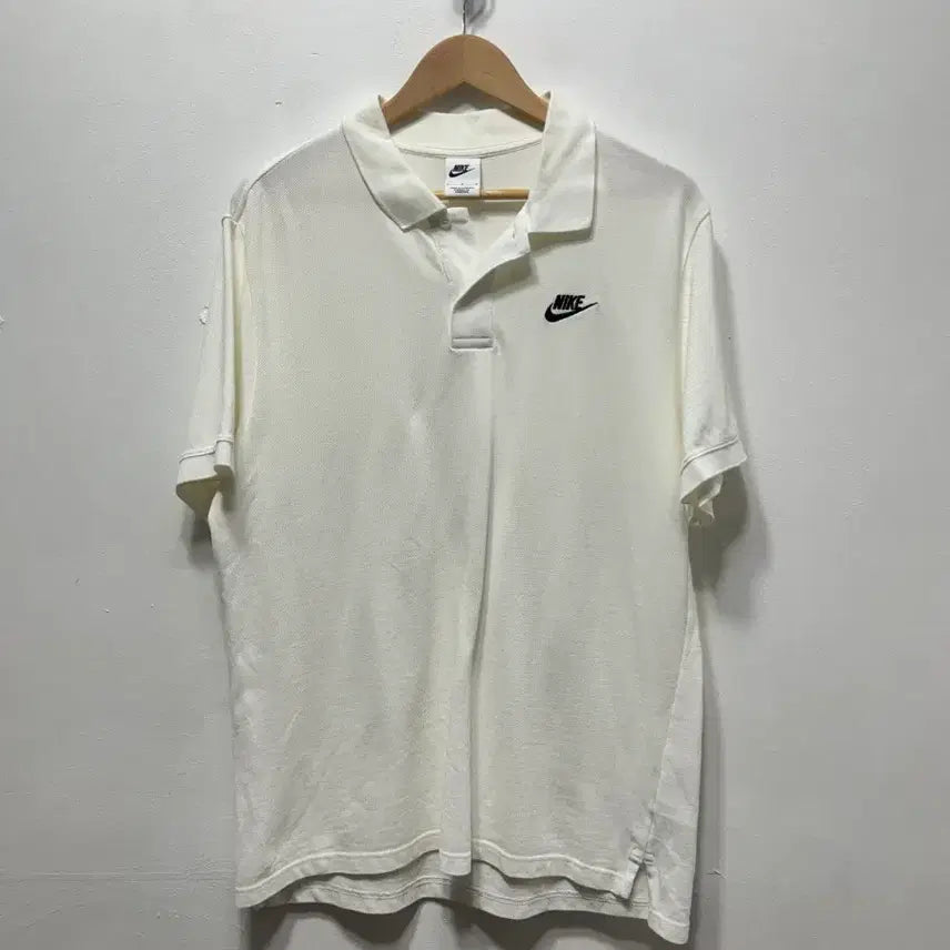 [BUNJANG] Nike White Polo Short Sleeve T-shirt L / 나이키 화이트 폴로 반팔티 L