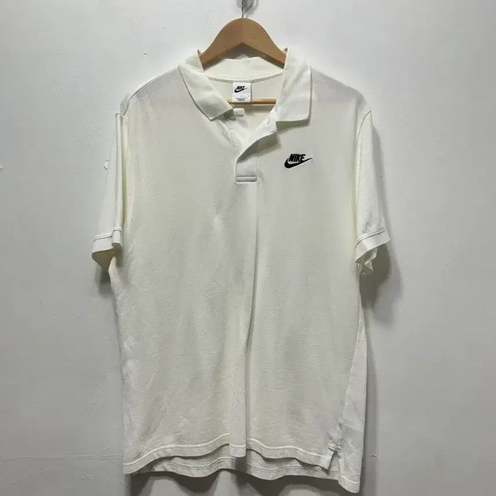 [BUNJANG] Nike White Polo Short Sleeve T-shirt L / 나이키 화이트 폴로 반팔티 L