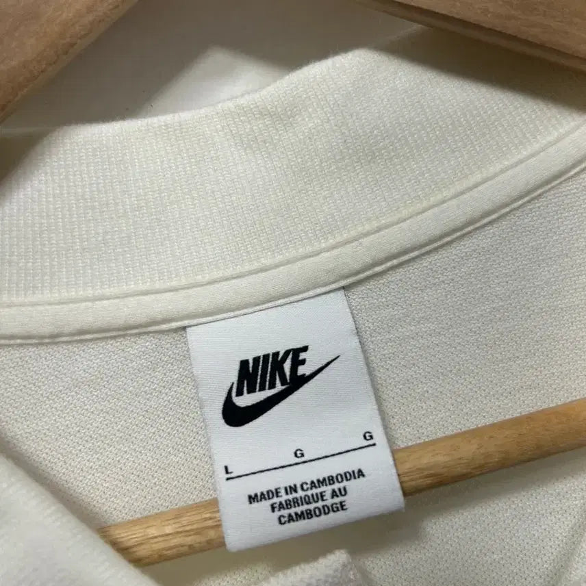 [BUNJANG] Nike White Polo Short Sleeve T-shirt L / 나이키 화이트 폴로 반팔티 L