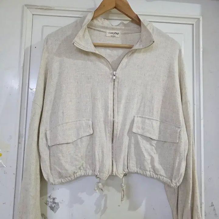 [BUNJANG] Linen Crop Span Jacket / 봄 여름  마  린넨  고급스러운 크롭 스판 자켓   깨끗해요