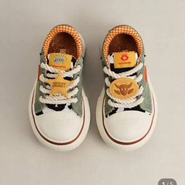 [BUNJANG] Old Order Toy Story Woody Denim Sneakers / 올드오더 토이스토리 우디 데님 스니커즈 운동화