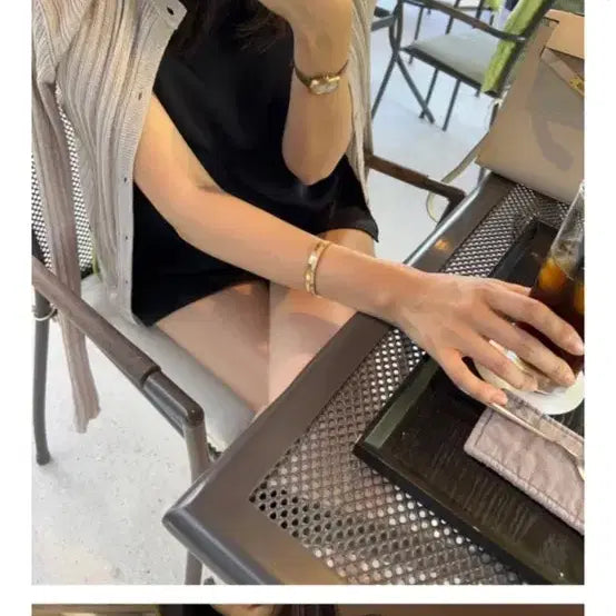 [BUNJANG] Le Miu Beige Pearl Cardigan / 르뮈 베이지 펄 가디건