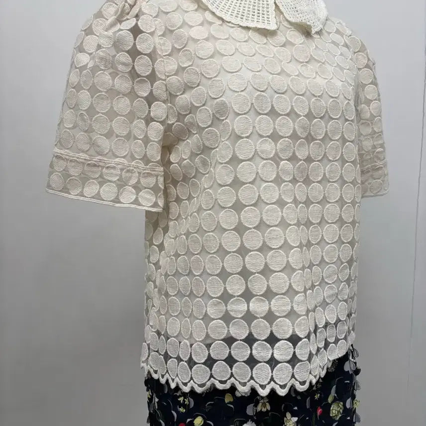 [BUNJANG] Punch Lace Blouse / 펀칭 레이스 블라우스