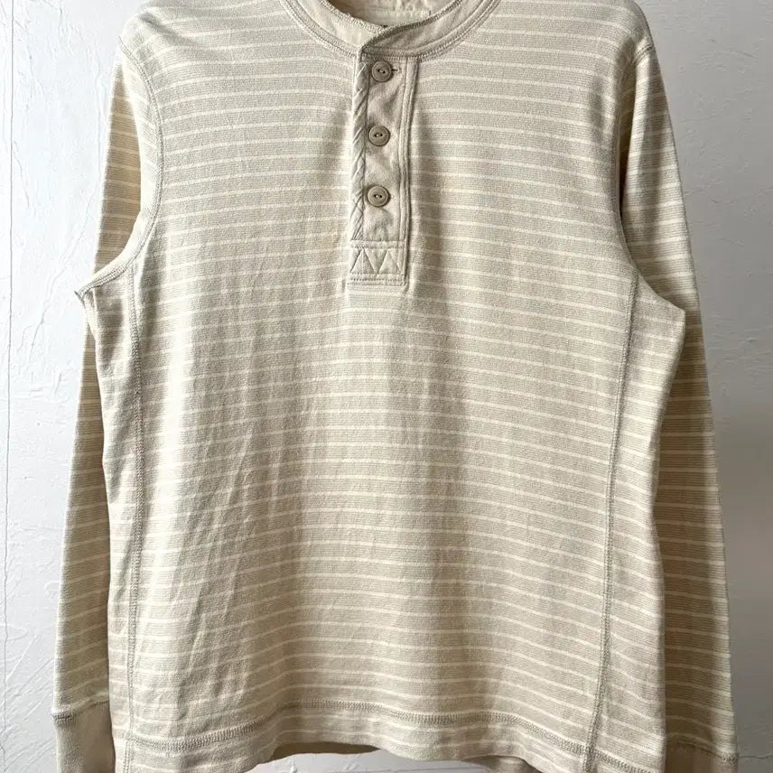 [BUNJANG] Eddie Bauer Henley Neck Long Sleeve T-Shirt (Size M) / Eddie Bauer 헨리넥 롱 슬리브