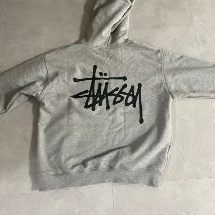 [BUNJANG] Stussy Gray Hoodie / 스투시 그래이 후드티