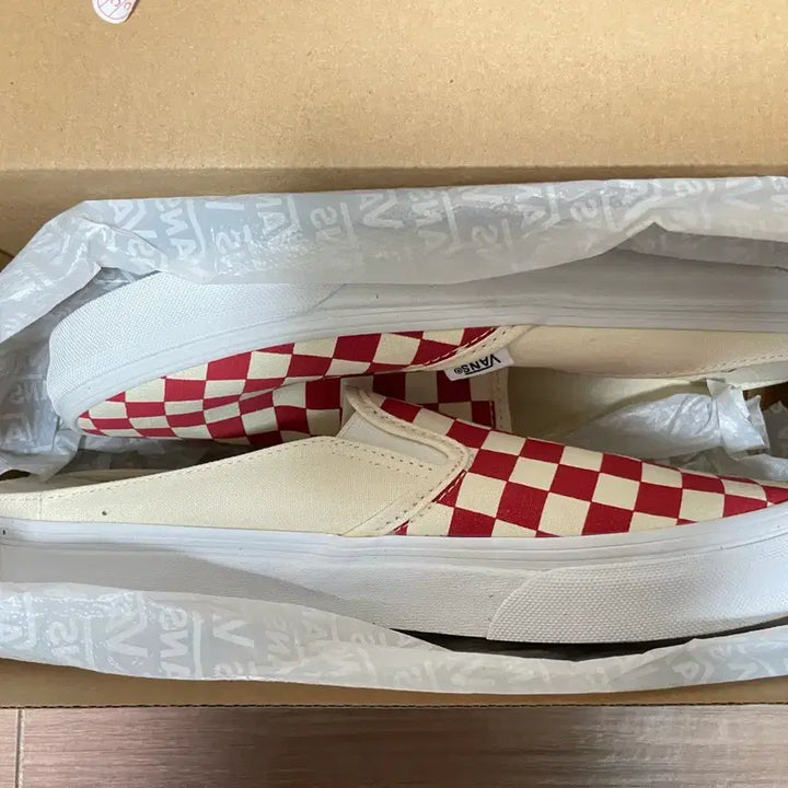 [BUNJANG] Vans Slip-On Mule Red Checkerboard (Size 250) / 반스 슬립온 뮬 레드 체커보드(250)