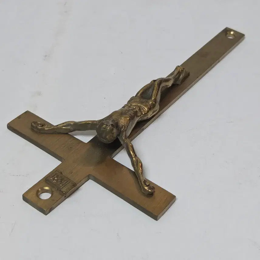 [BUNJANG] Antique Italian Brass Crucifix / 앤틱 이탈리아 황동 십자가 묵직 십자가 가톨릭