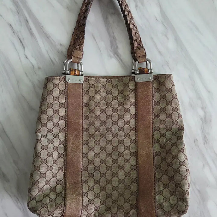 [BUNJANG] Gucci Bamboo Weaving Handle Tote Bag / 구찌 뱀부 위빙핸들 토트백