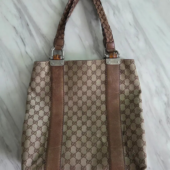 [BUNJANG] Gucci Bamboo Weaving Handle Tote Bag / 구찌 뱀부 위빙핸들 토트백