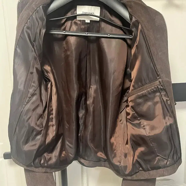 [BUNJANG] Tonywack Suede Zipper Blouson Jacket - Dark Brown / 토니웩 스웨이드 블루종 자켓 50(L) 다크브라운