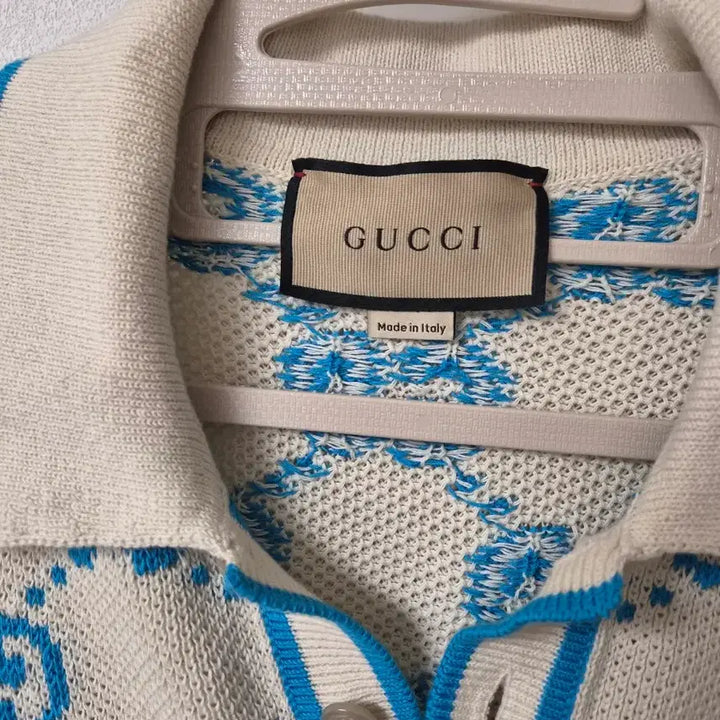 [BUNJANG] Gucci GG Pattern Short Sleeve Knit Top / 구찌 GG 패턴 반팔 니트 아이보리