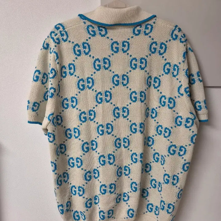 [BUNJANG] Gucci GG Pattern Short Sleeve Knit Top / 구찌 GG 패턴 반팔 니트 아이보리