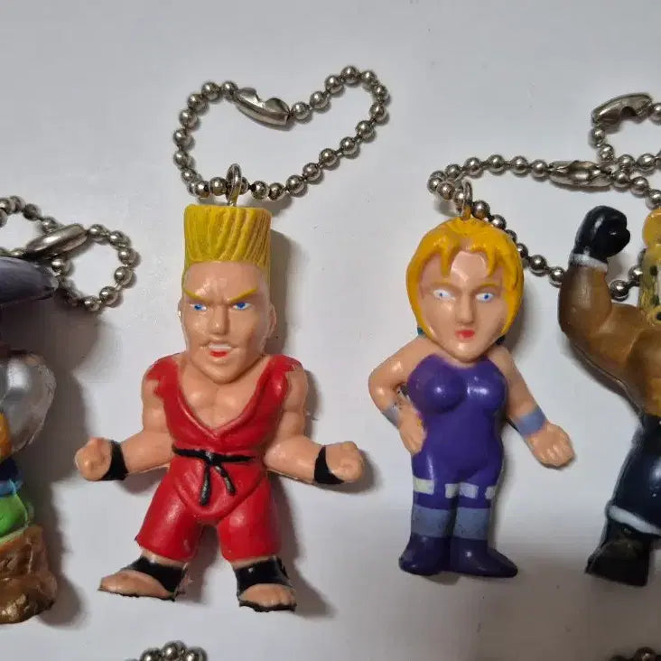 [BUNJANG] Tekken 2 Character Mini Figure Keychain Set / 10개셋트)철권2 캐릭터 미니 피규어 키링 세트