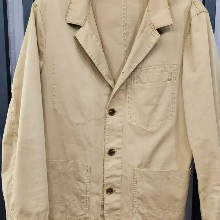 [BUNJANG] System Pocket Cotton Blazer Beige Size 100 / 시스템 포켓 코튼 블레이저 100