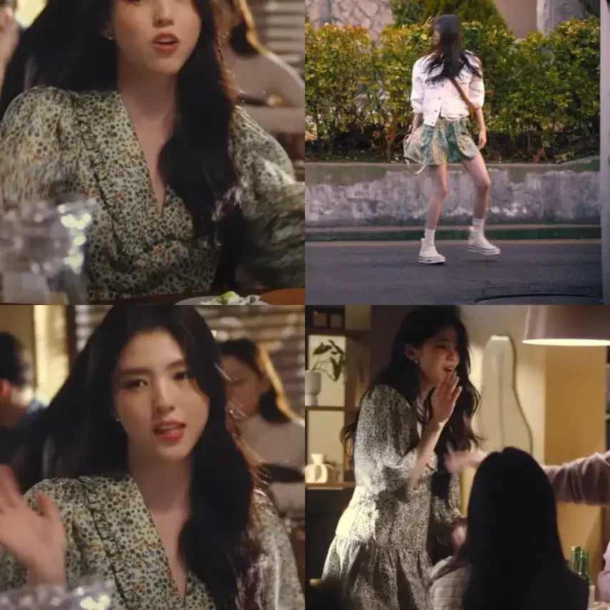 [BUNJANG] Sandro Han So Hee Flower Dress / 산드로(SANDRO) 한소희 플라워 원피스
