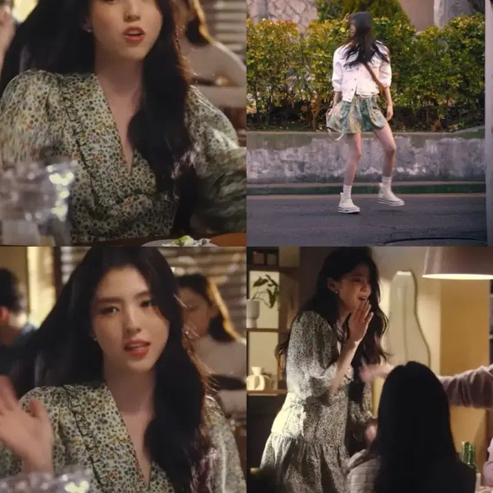 [BUNJANG] Sandro Han So Hee Flower Dress / 산드로(SANDRO) 한소희 플라워 원피스