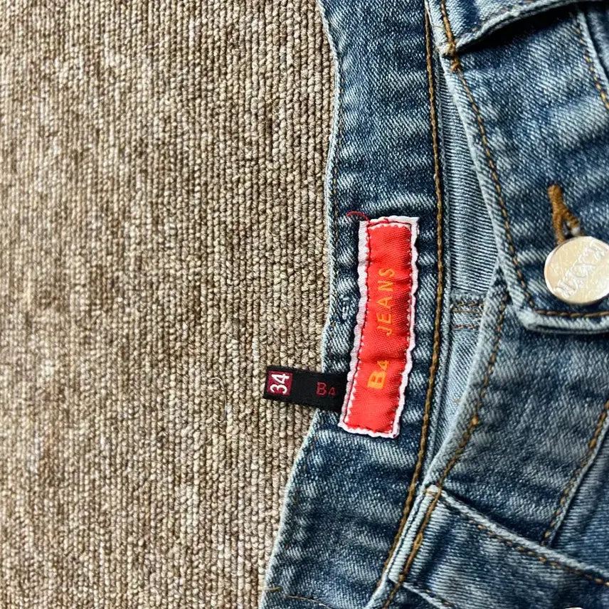 [BUNJANG] B4JEANS Wide Denim 7/10 Pants / 빈티지 와이드 데님 7부 팬츠 34
