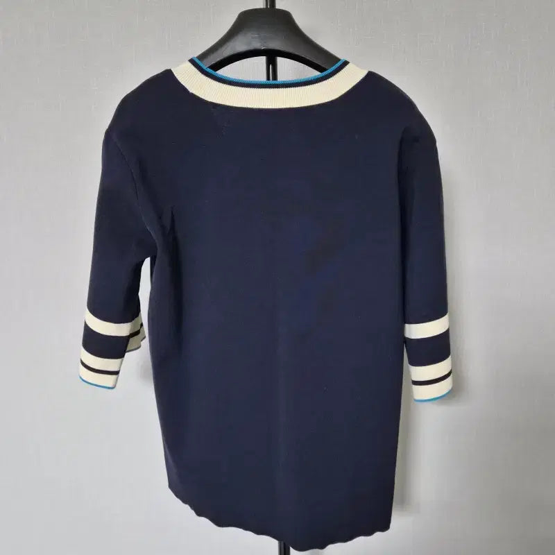 [SOLD OUT] 빈폴 90 브이넥 니트 반팔7부 티셔츠 W-반팔-142