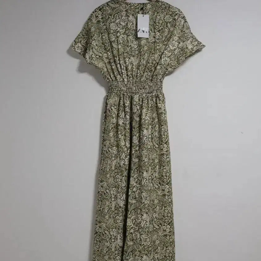 [BUNJANG] Zara Floral Short-Sleeve Long Dress (Size L) / 새상품. (L) ZARA 자라 플로럴 롱 반팔원피스