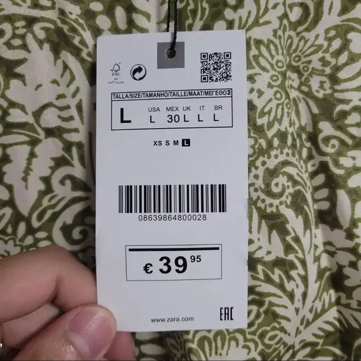 [BUNJANG] Zara Floral Short-Sleeve Long Dress (Size L) / 새상품. (L) ZARA 자라 플로럴 롱 반팔원피스