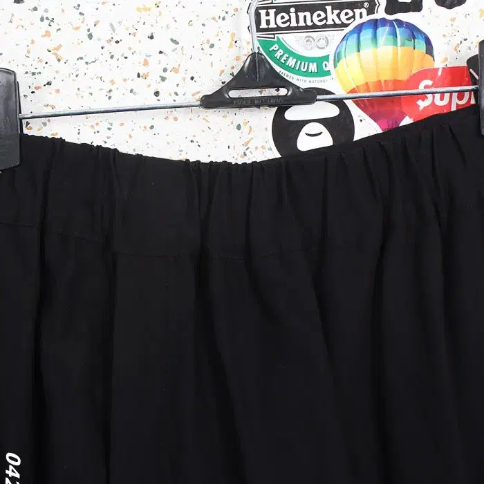 [BUNJANG] BK Wide Skirt Pants / 여성F/ 뒷밴딩 와이드 치마 바지 BK 0-38