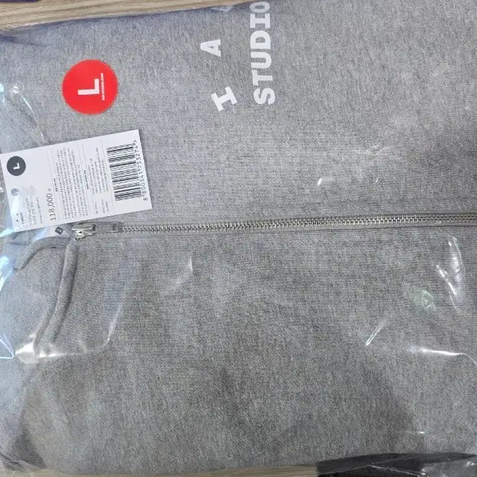 [BUNJANG] Iab Studio 26SS Hoodie Zip-up Grey L / (새상품)아이앱 스튜디오 후드 집업 그레이  L- 26SS (미시착)
