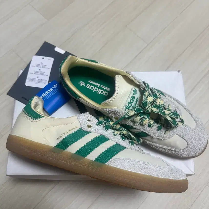 [BUNJANG] Adidas Wales Bonner Samba Cream Green 260 / 아디다스 웨일스보너 삼바 크림 그린 260