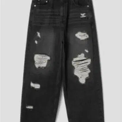 [BUNJANG] 8seconds Black Denim Wide Fit Pants Size 84 / 에잇세컨즈 흑청 데님 와이드핏  84
