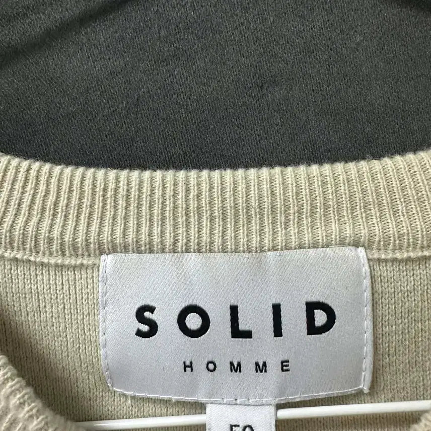 [BUNJANG] Solid Homme Ivory Oversized Knit Sweater / 솔리드옴므 아이보리 오버 니트