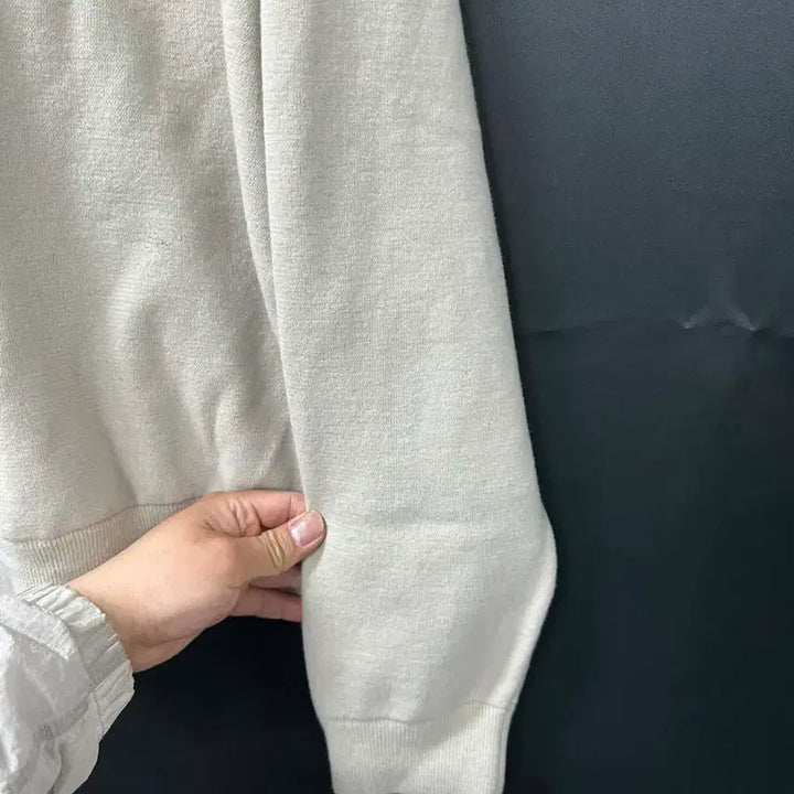 [BUNJANG] Solid Homme Ivory Oversized Knit Sweater / 솔리드옴므 아이보리 오버 니트