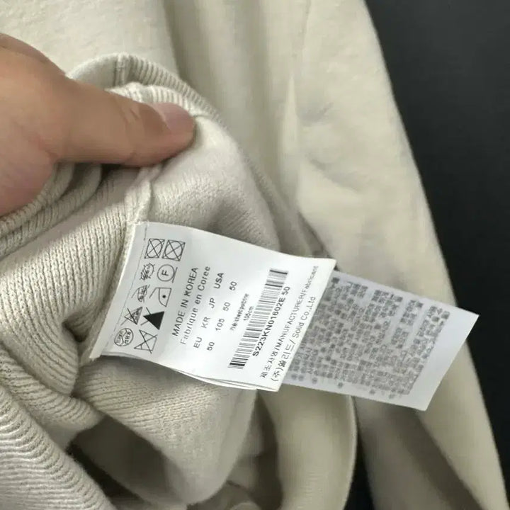[BUNJANG] Solid Homme Ivory Oversized Knit Sweater / 솔리드옴므 아이보리 오버 니트