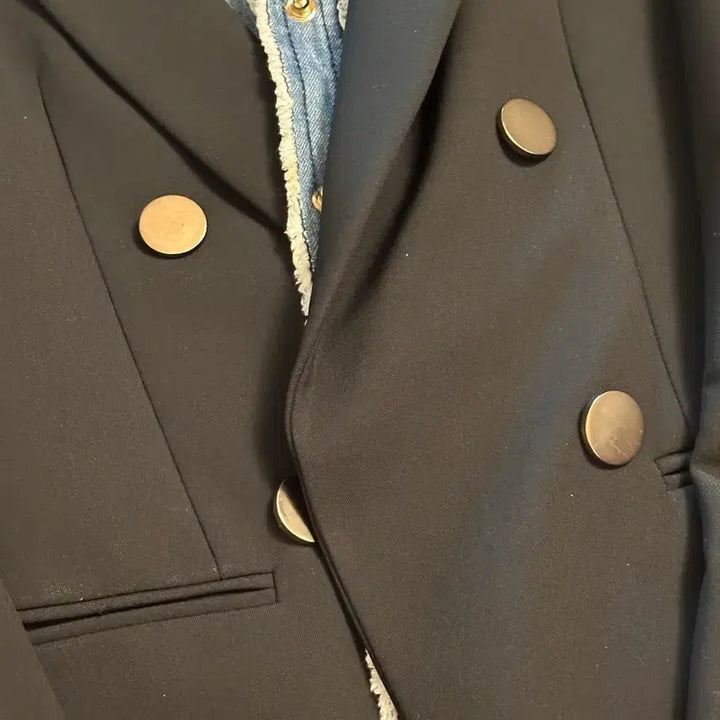 [BUNJANG] Black Double Button Blazer / 블랙 더블 버튼 블레이저