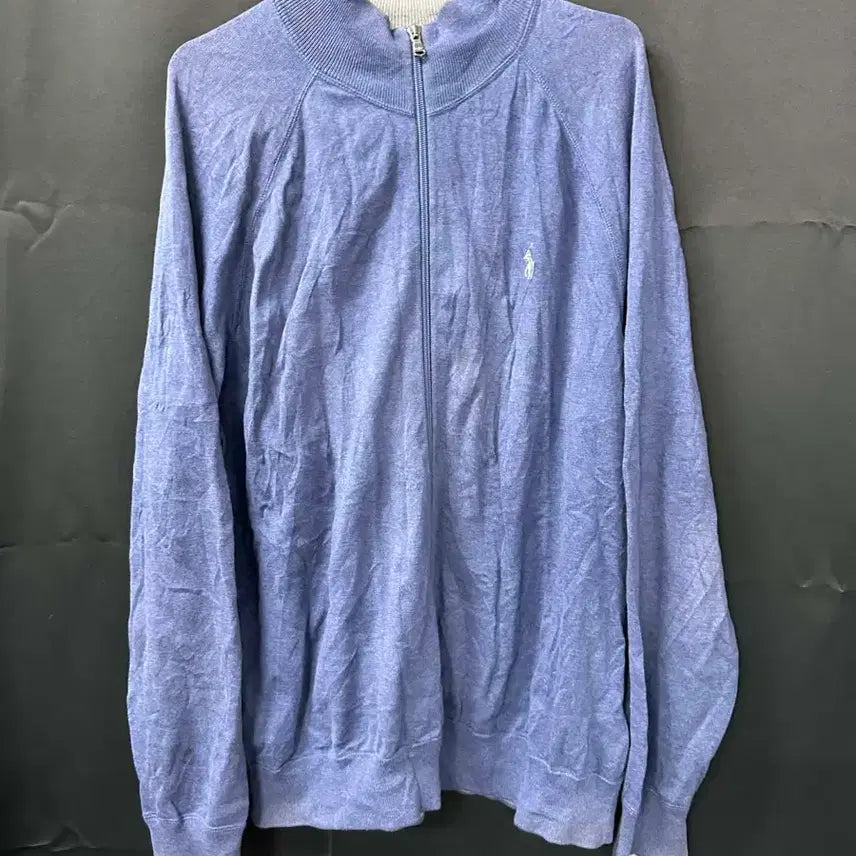[BUNJANG] Polo Ralph Lauren Blue Knit Zip-Up / 폴로 랄프로렌 블루 니트 집업